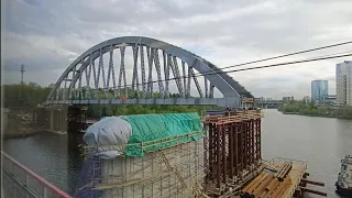МЦД-3. Химки - Левобережная. Строительство опор для моста ВСМ