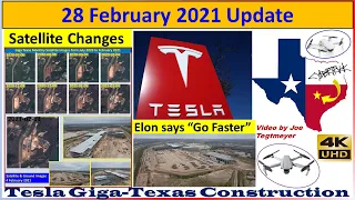 Tesla Gigafactory Texas 28 February 2021 Cyber Truck & Model Y Factory Construction Update (07:45AM)