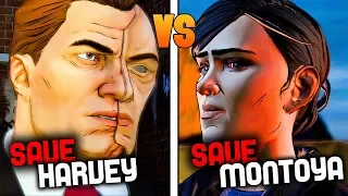 Save Harvey Dent vs Save Montoya - Batman The Telltale Series Episode 3 - All Choices