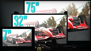 Does size really matter? Sim Racing screen size tested.