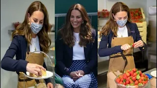 The Duchess Of Cambridge Prepares Wimbledon Strawberries On Day Out At The Tennis
