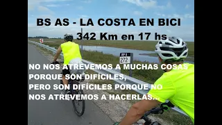 DE BUENOS AIRES A LA COSTA EN BICICLETA!!! 342 kms en 17 hs!!!