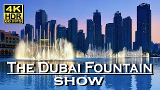 The Dubai Fountain | Andrea Bocelli , Sarah Brightman | Time To Say Goodbye 💖 Jacky Cheung 4K HDR