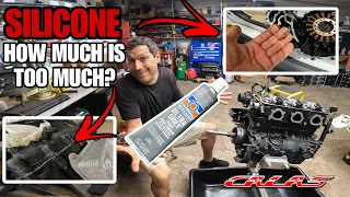 Too Much Silicone Gasket Maker in your SeaDoo Rotax Engine? + Motor Tear Down + Calas Tech Tips