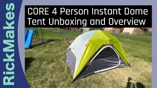 CORE 4 Person Instant Dome Tent Unboxing and Overview