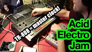 Acid Electro Jam with TR-808, TB-303, CS-5 and EHX Crash Pad