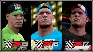 WWE 2K17: John Cena Triple Entrance Comparison! (WWE 2K15 vs WWE 2K16 vs WWE 2K17)