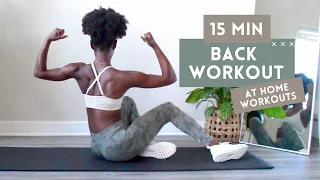 15 MINUTE BACK WORKOUT FOR STRONGER BACK + BETTER POSTURE | NO EQUIPMENT | BEGINNER + INTERMEDIATE