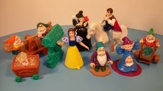 1992 DISNEY'S CLASSIC SNOW WHITE AND THE SEVEN DWARFS SET OF 8 McDONALDS HAPPY MEAL TOY'S REVIEW