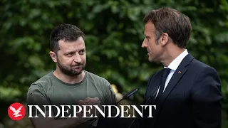 Watch again: Zelensky and Macron travel together to Brussels for EU summit on economy and Ukraine