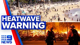 Queensland heatwave reaches temperatures above 40 degrees | 9 News Australia