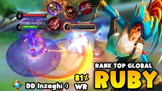 81% Win Rate Ruby MVP Offlaner! - Top Global 1 Ruby Best Build 2022 | Mobile Legends Gameplay