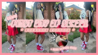 GRWM: FIRST DAY OF SCHOOL || freshman edition + mini school vlog ✫||