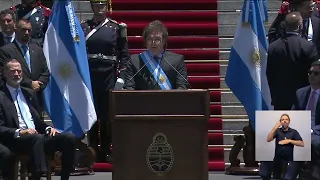 El discurso completo de Javier Milei como presidente de la Argentina el día de su asunción