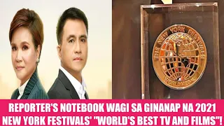 CONGRATULATIONS WAGI SA GINANAP NA 2021 NEW YORK FESTIVALS' "WORLD'S BEST TV AND FILMS"!!!