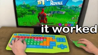 I Tried a Keyboard FOR KIDS and WON - Fortnite