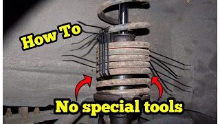 Fast and easy how to do front shocks strut no special tools