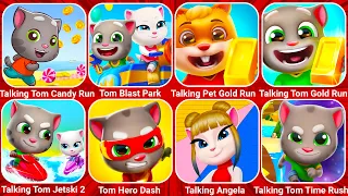 Talking Tom Candy Run, Tom Blast Park, Talking Pet Gold Run, Tom Gold Run, Talking Tom Jetski...