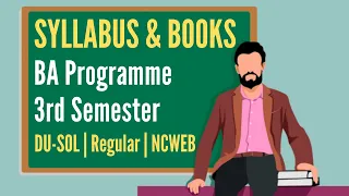 Syllabus and Books for BA Programme 3rd Semester | DU-SOL, Regular, NCWEB | SOL Reporter.