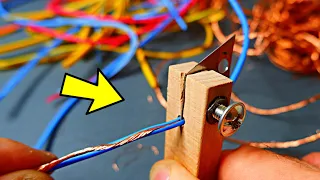 How to Strip any Copper Wires in just a Couple of Minutes | 4 New Lifehacks.