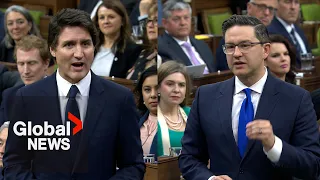 Poilievre compares Trudeau to “shady contractor” as leaders spar over housing affordability