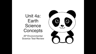 Unit 4a APES Earth Science Concepts Review- AP Environmental Science