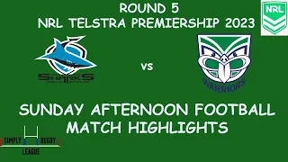 Simply Rugby League NRL Round 5 2023 Sunday Afternoon Footy Sharks vs Warriors MATCH HIGHLIGHTS