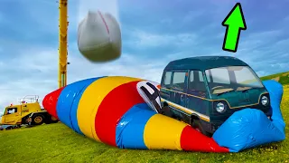 How High Can This Minivan Fly? 1000kg Vs. Blob