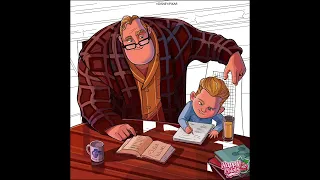 Happy Colour - Colour by Number. Pixar The Incredibles 2 - Bob Helping Dash With His Maths Homework.