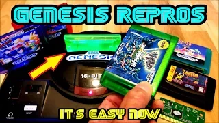 How to make Sega Genesis Repros, Homebrew & Prototypes with Krikzz Flash Carts + LED mod preview