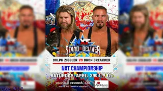 Dolph Ziggler vs Bron Breakker Moving Match Card || NXT Stan Deliver