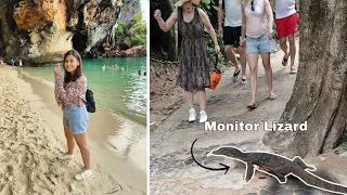 Railay Beach- encounter with monitor lizard | Krabi |Thailand Vlog-7  #krabi #railay