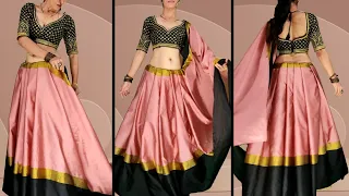 How to wear saree as a lehenga | lehenga style saree draping tutorial