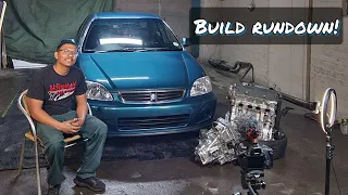 Building a YCP B20 Vtec Honda Ballade : Episode 1 - Skunk2 Upgrades, LSD, Complete Engine Rebuild 🫨