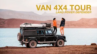 Van tour du 4x4 aménagé dans lequel on vit à plein temps en Afrique ! Land Rover Defender 110 🚐