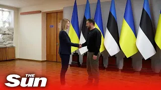 Estonian Prime Minister meets Ukrainian President in a town near Kyiv