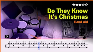 Do They Know It's Christmas - Band Aid (★★★☆☆) Pop Drum Cover with Sheet Music