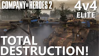 Total Destruction! - Company of Heroes 2 (CoH2) - 4v4 Elite Match