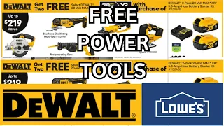 Dewalt Days Free Power Tools FREE TOOLS SUPER SALE Lowes Hardware FREE TOOLS!