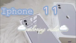 Purple Iphone 11 unboxing ☁️✨ || aesthetic (malaysia)