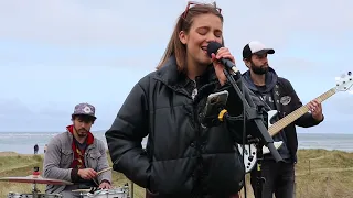 INCREDIBLE STREET BASS PLAYER | Scorpions - Wind of Change | Allie Sherlock & The 3 Busketeers cover