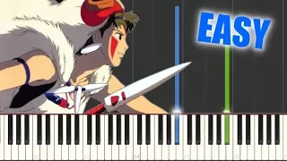 Princess Mononoke Medley - EASY Piano Tutorial (synthesia)