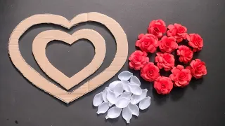 Attractive Heart shaped Wall Hanging Craft Using Cardboard and Plastic spoons/Home Decoration Ideas