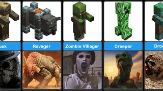 Real life Minecraft mobs   Comparison