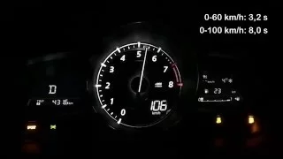 Mazda CX-3 G150 AWD AT acceleration 0 to 135 km/h