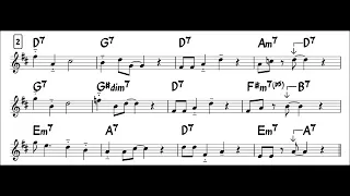 Blues in F - Easy Solo Example for Alto Sax - Chord tone -1