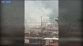 WATCH: Moment Gas Tanker Exploded At Ita Oshin In Abeokuta