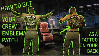 GTA5 | How to get your crew Emblem/Patch as Back Tattoo? Creator Mode Component Transfer Glitch 1.50
