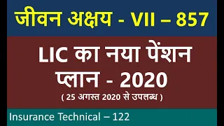 LIC Jeevan Akshay VII Table No. 857 - New Pension Plan of LIC |  जीवन अक्षय -  VII