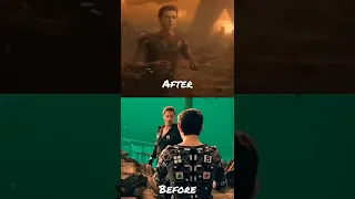 Avengers Infinity War Before and After Applying VFX💯 #marvel #shorts #avengers  #spiderman #thanos